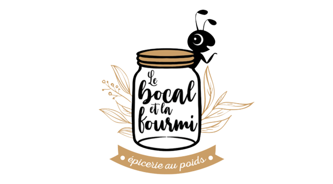 Logo entreprise épicerie Le Bocal et la Fourmi